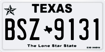 TX license plate BSZ9131