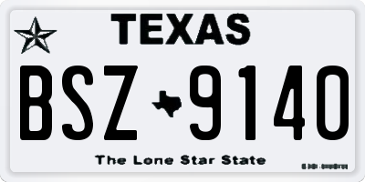 TX license plate BSZ9140