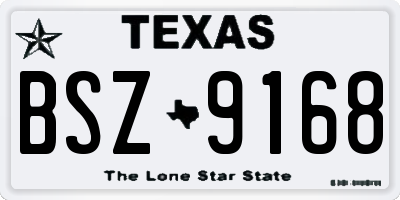TX license plate BSZ9168