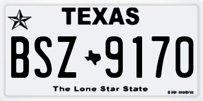 TX license plate BSZ9170