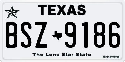 TX license plate BSZ9186