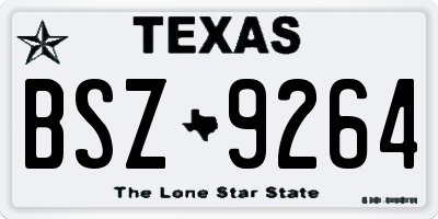 TX license plate BSZ9264