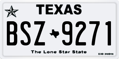TX license plate BSZ9271