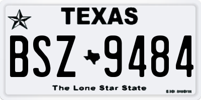 TX license plate BSZ9484
