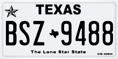 TX license plate BSZ9488