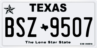 TX license plate BSZ9507