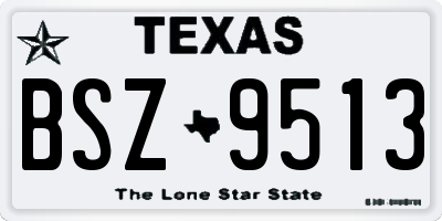 TX license plate BSZ9513
