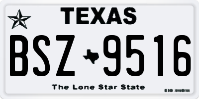 TX license plate BSZ9516