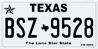 TX license plate BSZ9528