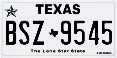 TX license plate BSZ9545