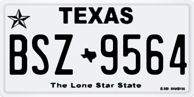 TX license plate BSZ9564
