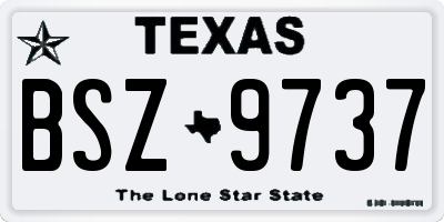 TX license plate BSZ9737