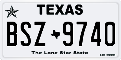 TX license plate BSZ9740