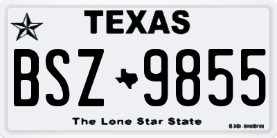 TX license plate BSZ9855