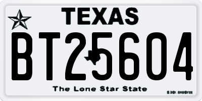 TX license plate BT25604