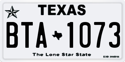 TX license plate BTA1073