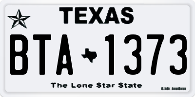 TX license plate BTA1373