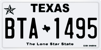 TX license plate BTA1495