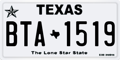 TX license plate BTA1519