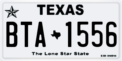 TX license plate BTA1556