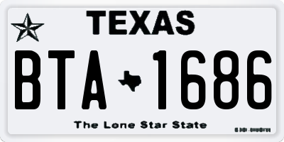 TX license plate BTA1686