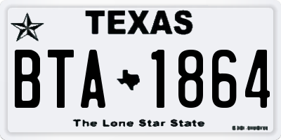 TX license plate BTA1864