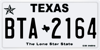 TX license plate BTA2164