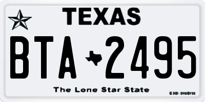 TX license plate BTA2495