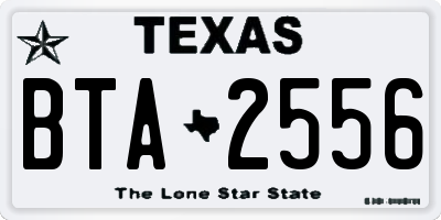TX license plate BTA2556