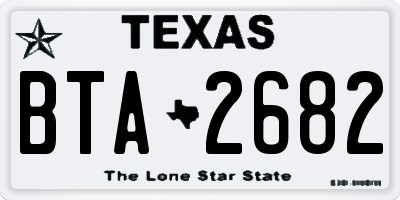 TX license plate BTA2682