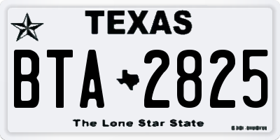TX license plate BTA2825