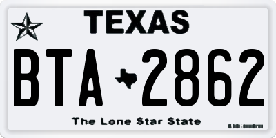 TX license plate BTA2862