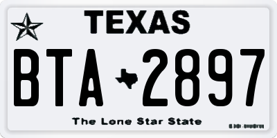 TX license plate BTA2897