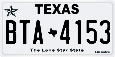 TX license plate BTA4153