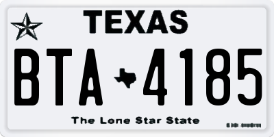 TX license plate BTA4185