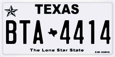 TX license plate BTA4414