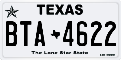 TX license plate BTA4622