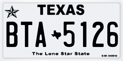 TX license plate BTA5126