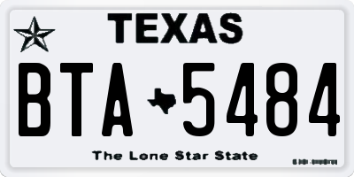 TX license plate BTA5484