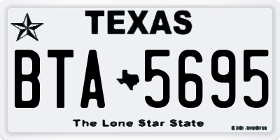 TX license plate BTA5695