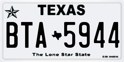 TX license plate BTA5944