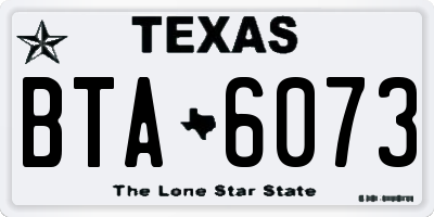 TX license plate BTA6073
