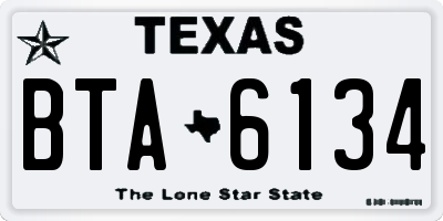 TX license plate BTA6134