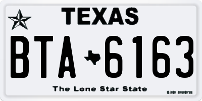 TX license plate BTA6163