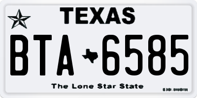 TX license plate BTA6585