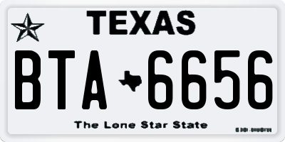 TX license plate BTA6656