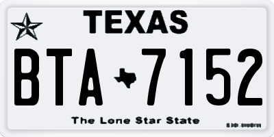 TX license plate BTA7152