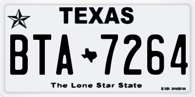TX license plate BTA7264