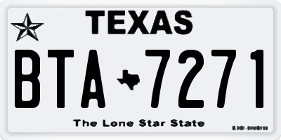 TX license plate BTA7271