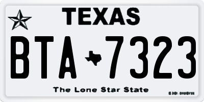 TX license plate BTA7323